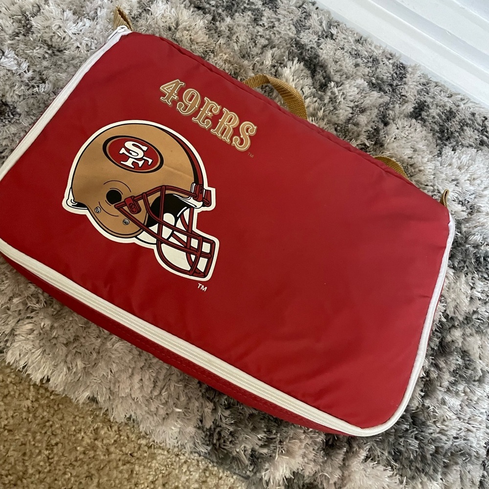 49ERS THERMO RECTANGULAR HOT & COLD TOTE 17" X 10.5" X 3" DEEP